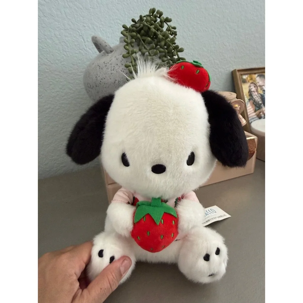 Sanrio Pochacco Strawberry Series Plush Pink Outfit 2025 Kawaii Japan Style